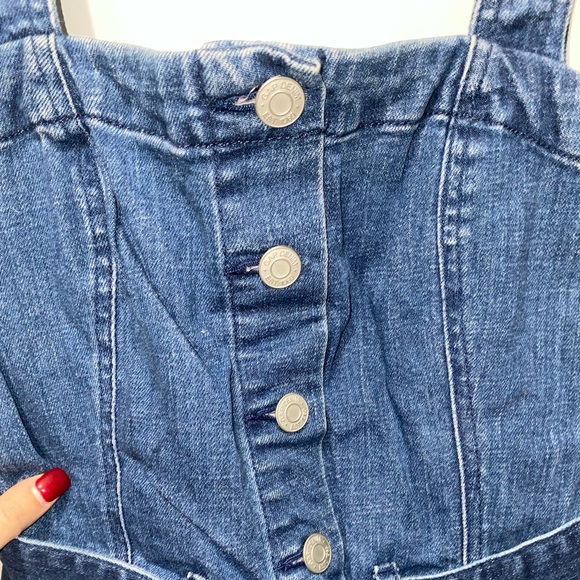Gap denim button down dress with tie waist - Picture 3 of 4